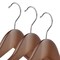 Casafield - 6 Wide Shoulder Wooden Suit Hangers - Premium Lotus Wood, Non-Slip Pant Bar & Chrome Swivel Hook for Dress Clothes, Coats, Jackets, Pants, Shirts, Skirts